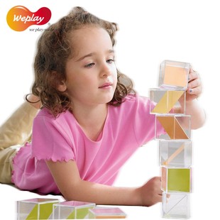 台湾WEPLAY儿童玩具幼儿园梦幻森林蓝色海洋线索彩虹藏宝听力积木