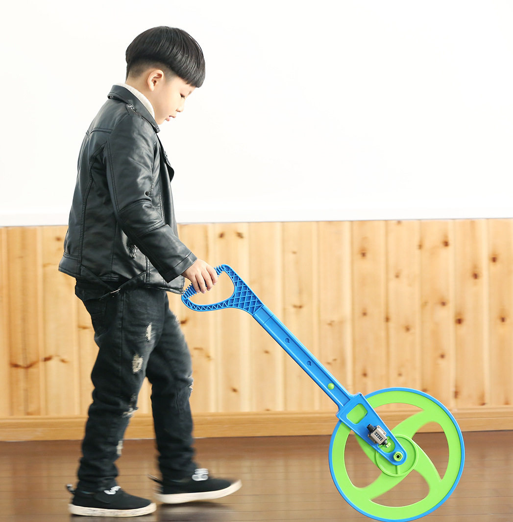 测距尺幼儿早教儿童信息化主题教育科学滚轮测距尺可归零计数器