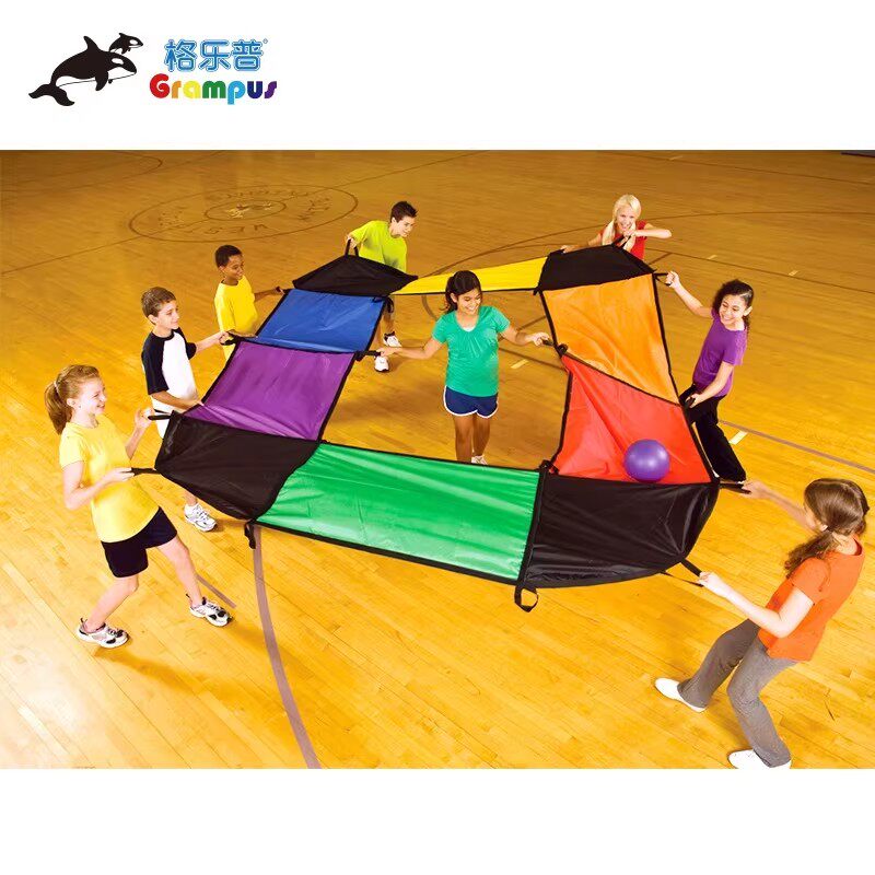 魔术布道儿童户外运动连接伞抛接彩虹伞游戏团队协作格乐普感统