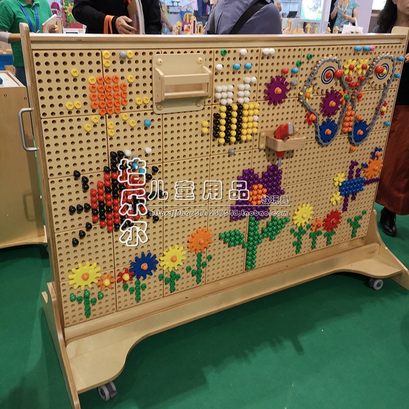 贝思德STEM活动墙板八色混合螺丝512件套八色混合插钉512件套
