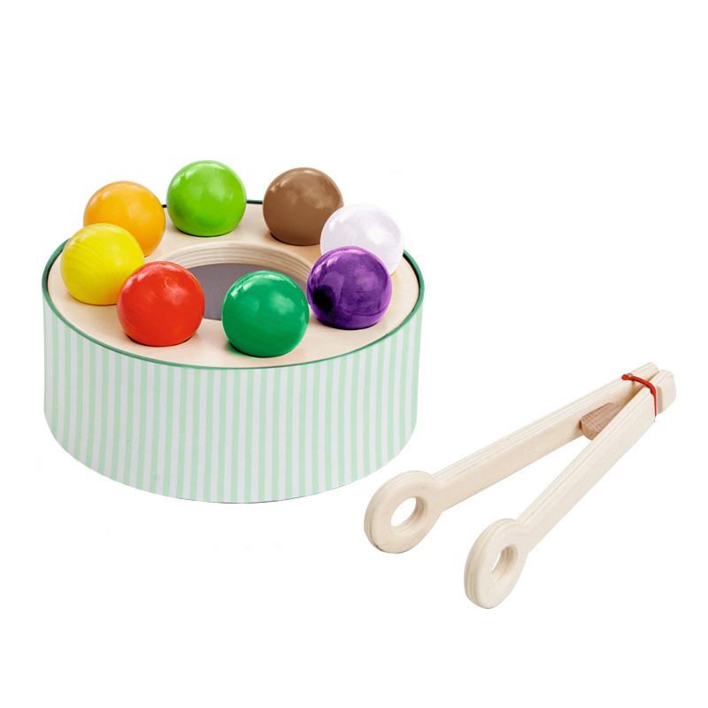 原装进口德国haba幼儿园儿童木质彩虹球托蛋夹蛋平衡游戏玩具正品
