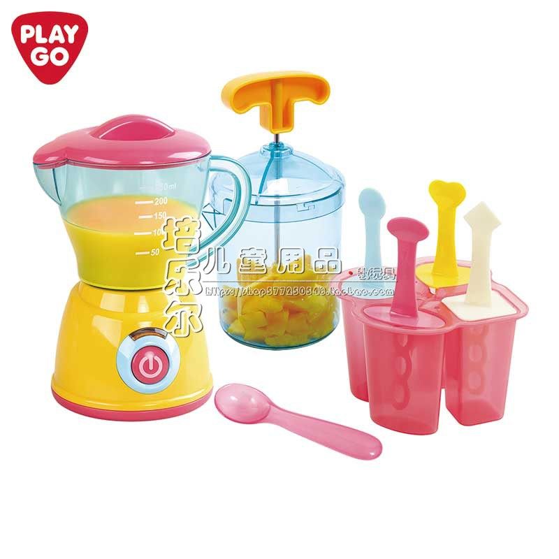制水果雪糕套装幼儿早教园儿童仿真diy 搅拌机棒冰雪糕磨具需电池