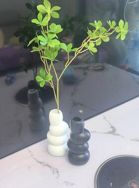 创意仿陶瓷花瓶ins轻奢异型鹅卵石家居新年摆件客厅插花玄关装饰