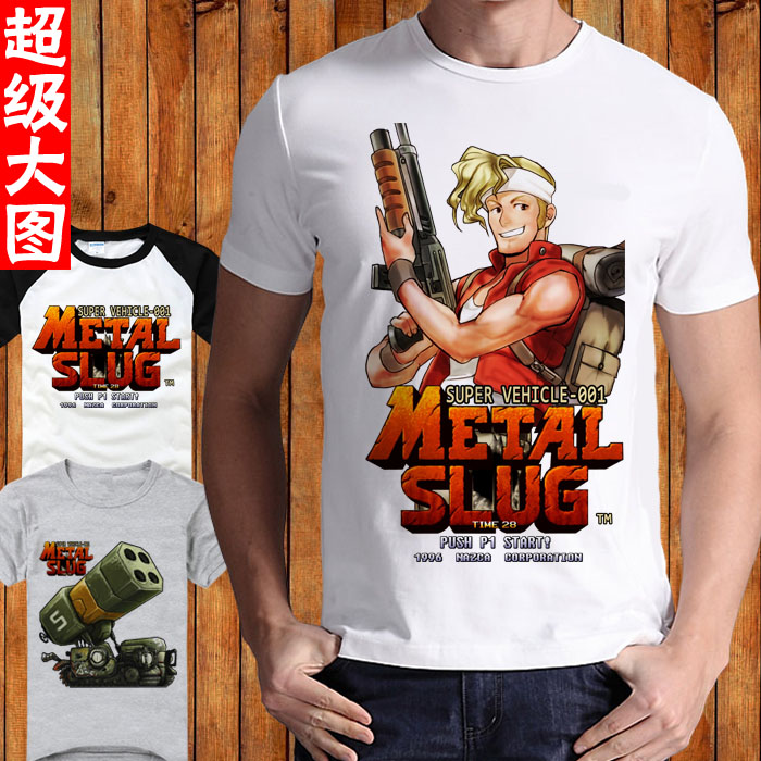 合金弹头snk街机游戏厅t恤衫衣服