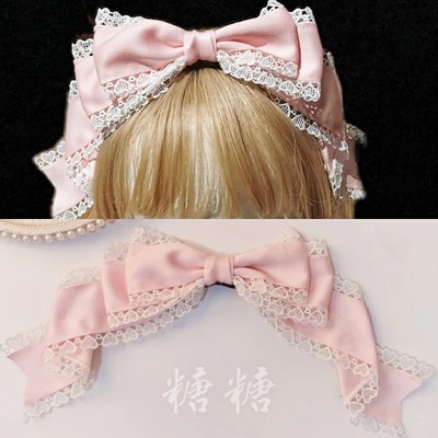 软妹风洛丽塔多色蕾丝蝴蝶结包邮