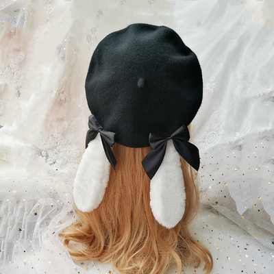 taobao agent Original Japanese soft girl Bereta Lolita Girl Sweet and Cute Plush Rabbit Ears Bowbite