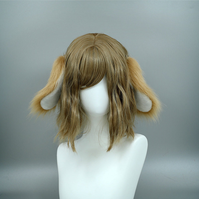毛绒发箍手工绒毛犬耳朵发箍COS