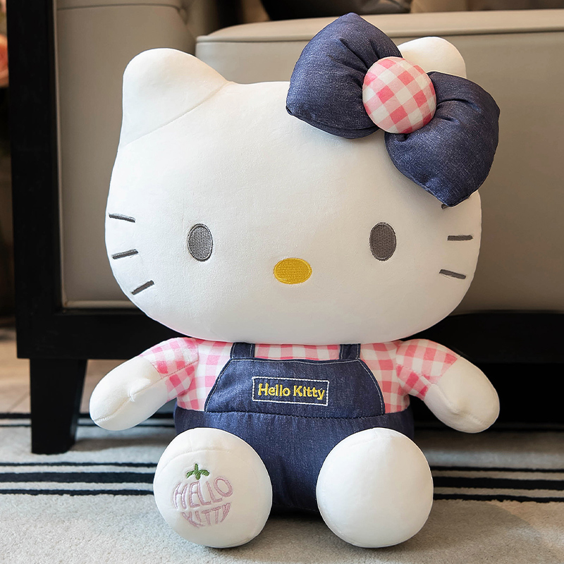 hellokitty公仔毛绒玩具牛仔哈喽kt猫咪安抚玩偶娃娃生日礼物女孩 玩具/童车/益智/积木/模型 毛绒/玩偶/公仔/布艺类玩具 原图主图