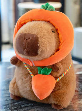 可爱卡皮巴拉水豚公仔捏捏乐解压玩偶毛绒玩具床上陪睡娃娃礼物女