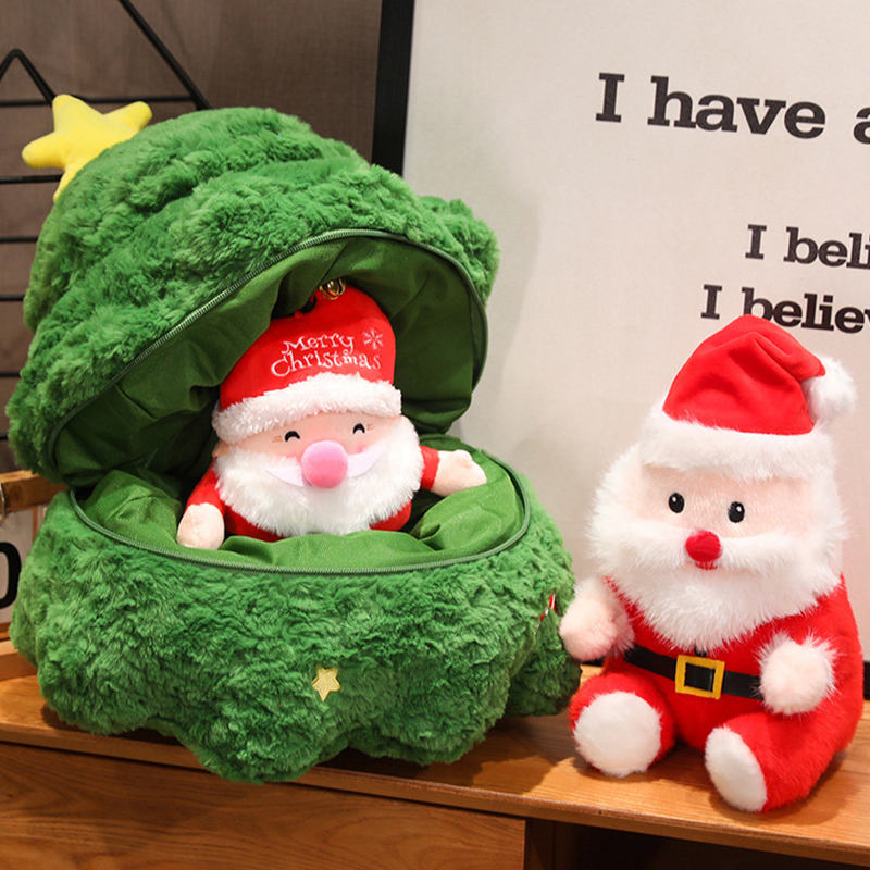 可爱圣诞老人公仔圣诞树袋