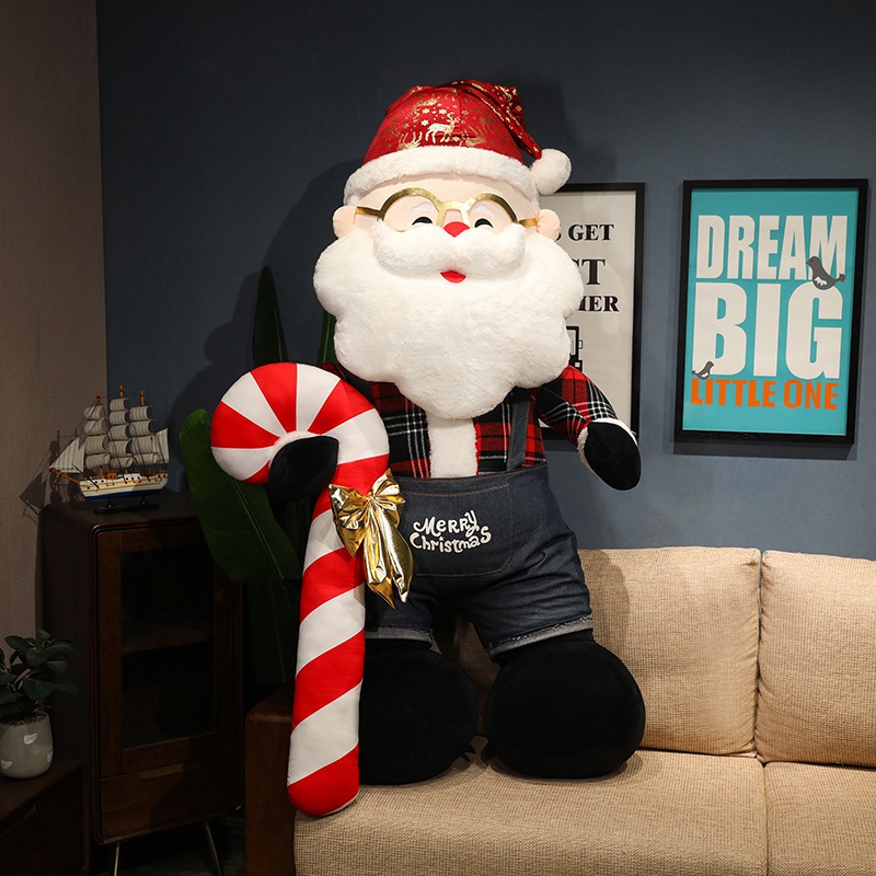 超大号圣诞老人玩偶抱枕毛绒玩具
