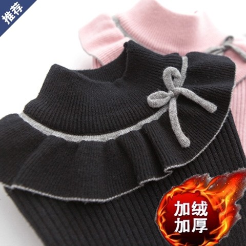 加绒加厚十岁洋气风弹力针织毛衣