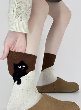 偶滴神！勃肯鞋+小猫咪真的是超jue！还是无骨不硌脚~棉质袜子女