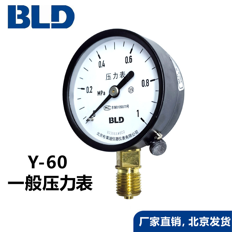北京布莱迪包检压力表正品y60