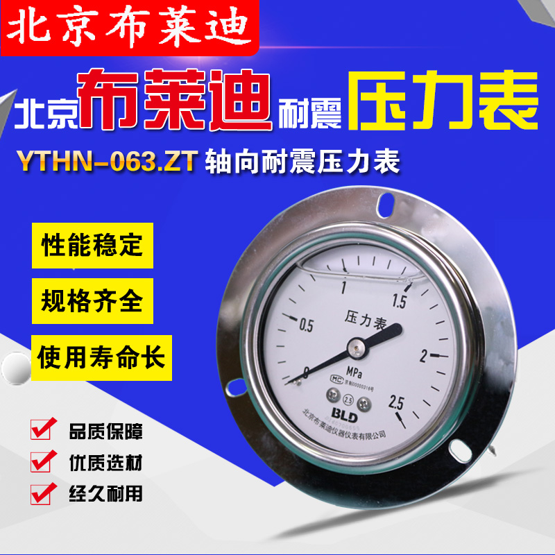 YTHN63ZT布莱迪轴向耐震压力表