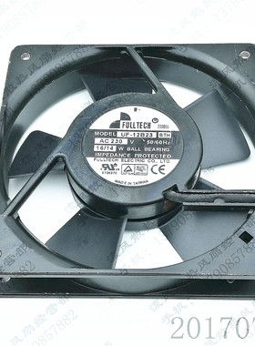 原装 台湾福佑 UF-12B23BTH 12025 16W/14W 230V机柜轴流散热风扇