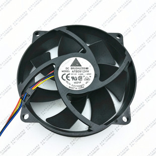 台达AFB0912VH 四线PWM 9225圆形 0.60A CPU散热风扇 12V 原装