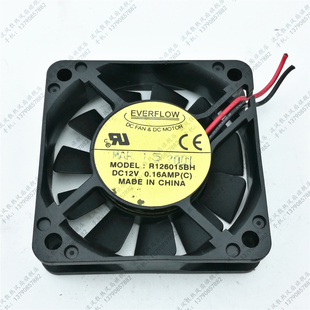 EVERFLLOW散热风扇 6015 R126015BH 0.16A 2线滚珠 DC12V 原装