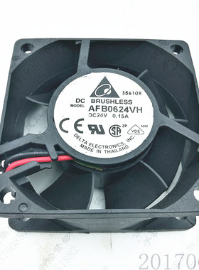 原装 台达 AFB0624VH 6025 24V 0.15A 6cm 变频器 2线散热风扇