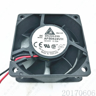 6025 24V 0.15A 原装 变频器 AFB0624VH 6cm 2线散热风扇 台达