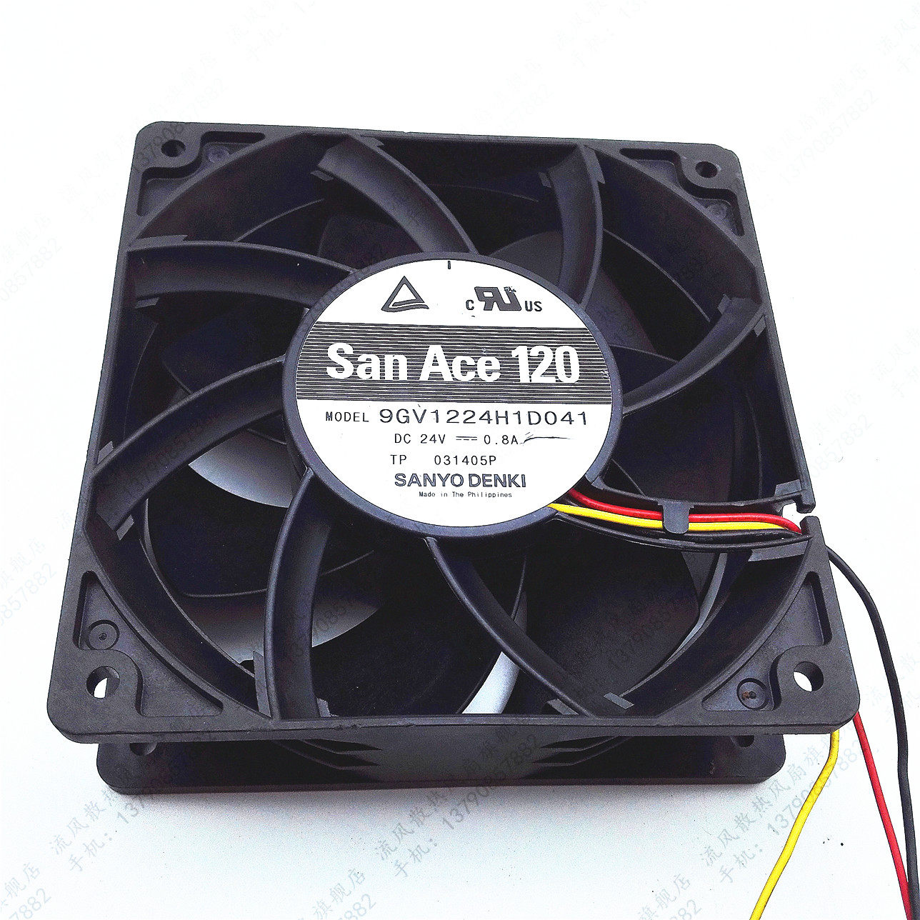 原装三洋SANYO 12038 9GV1224H1D041 24v 0.8A 3线散热风扇