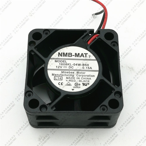 NMB 1608KL-04W-B50 4020 12V 0.15A 4CM 4厘米 2线 CPU 机箱风扇