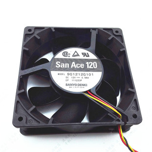 三洋SANYO 0.98A 12038 12V 3线散热风扇 9G1212G101 原装