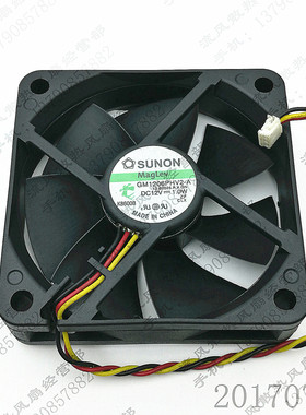 原装 SUNON GM1206PHV2-A 12V 6015 1W 静音 电源 3线散热风扇
