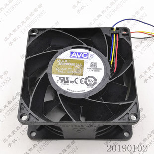 P143 8CM 大风量 AVC 散热风扇 1.80A 2B08038B24S 24V 原装 8038