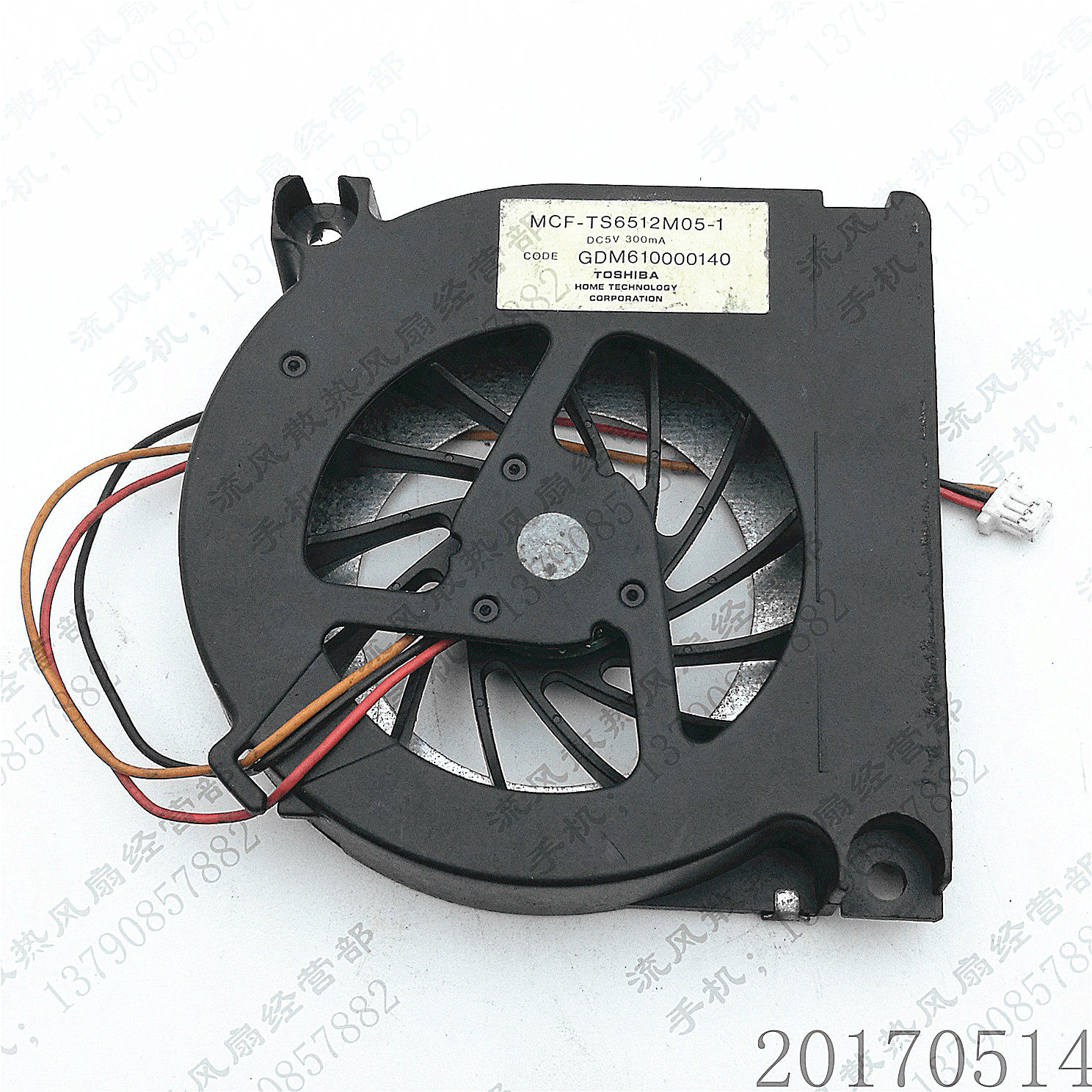 东芝Toshiba MCF-TS6512M05-1 GDM610000140 5V 300MA 笔记本风扇