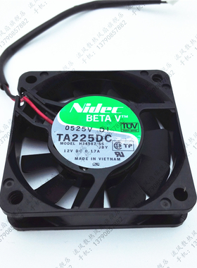 Nidec BETA V TA225DC H34587-55 12V 0.17A 6cm 6015 机箱 风扇