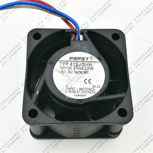 12V 2HH 270mA 4025 4CM散热风扇 APST德国TYP 3.25W 412J