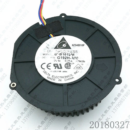 原装台达 BFB1012M G192H-A00 7530 12V 0.75A 7cm 涡轮散热风扇