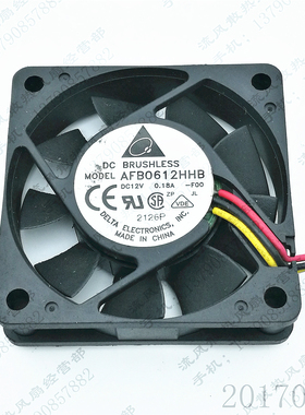 原装 台达 AFB0612HHB 6015 12V 0.18A 6cm 3线 CPU 机箱散热风扇