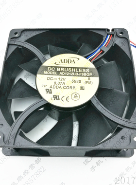 原装 ADDA AD1212LB-F9BGP 12V 0.87A 12038 12CM 4线PWM散热风扇