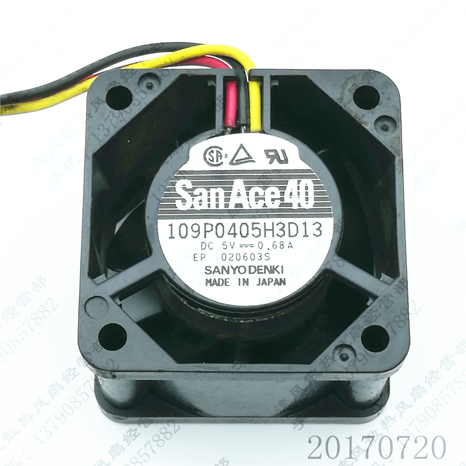 三洋 109P0412F3D01 4CM 4028 12V 0.105A 电源 1U服务器散热风扇