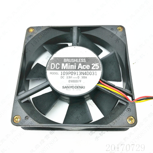 109P0913N4D031 13V 0.38A 原装 9cm 三洋 9025 服务器风扇 日本