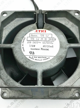 法国 ETRI 126LJ 126LJ2191 012D 208-240V 7/6W 8038 耐高温风扇