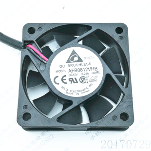 12V 0.24A 6015 原装 大风量 AFB0612VHB 6CM 电源散热风扇 台达