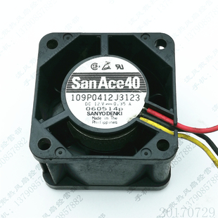 4CM 109P0412J3123 12V 0.35A 服务器电源散热风扇 原装 4028 三洋