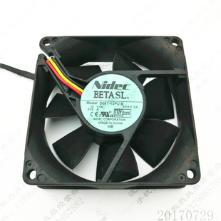 12PU D08T 8025 12V 3线测速服务器散热风扇 原装 0.22A 日本NIDEC