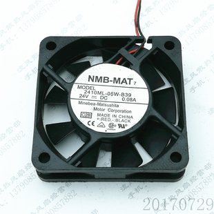 0.08A 变频器散热风扇 2410ML 2线 6CM 6025 24V B39 05W NMB 原装