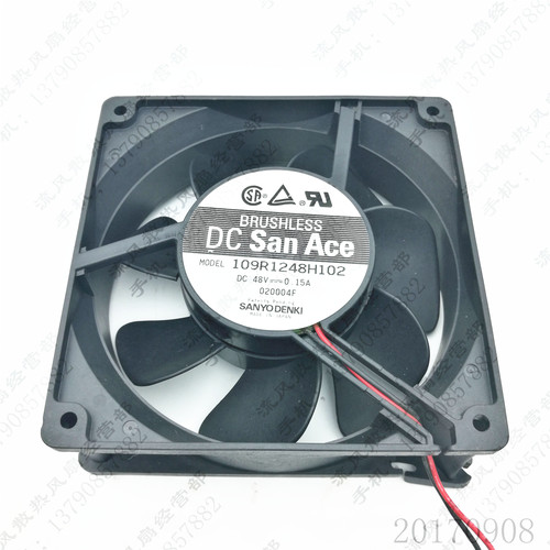 原装 三洋 109R1248H102 48V 0.15A 12cm 2线 变频器散热风扇