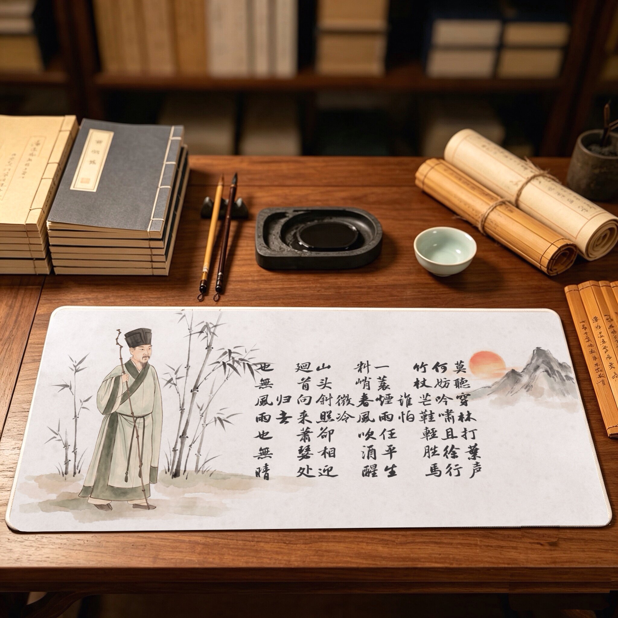 苏轼周边文创苏东坡定风波国风古办公桌垫