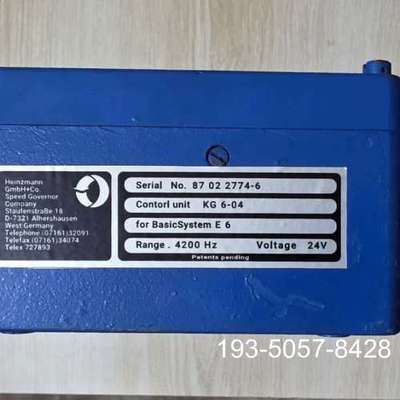 海因茨曼Heinzmann控制器，型号KG 6-04，适详谈报价