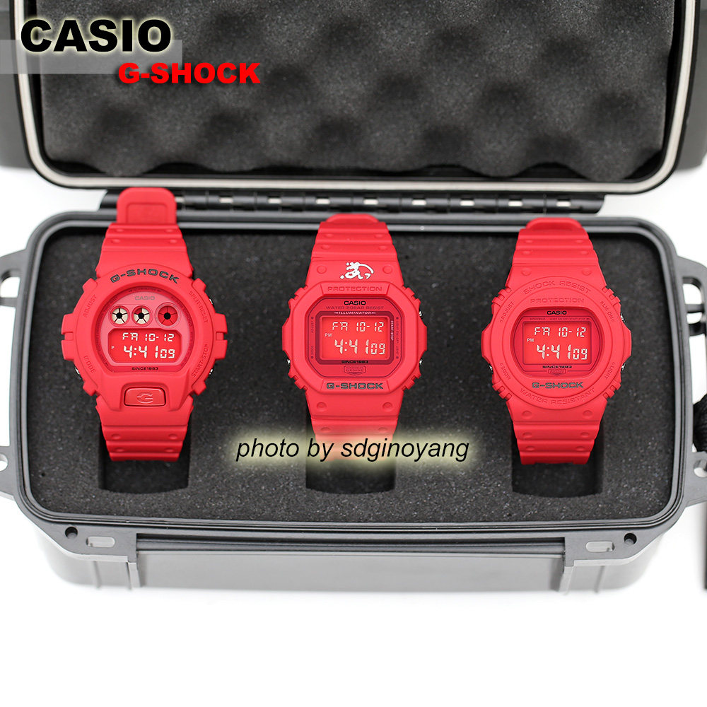 CASIO卡西欧G-SHOCK 35周年Red Out DW-5635伊部菊雄亲笔签名现货