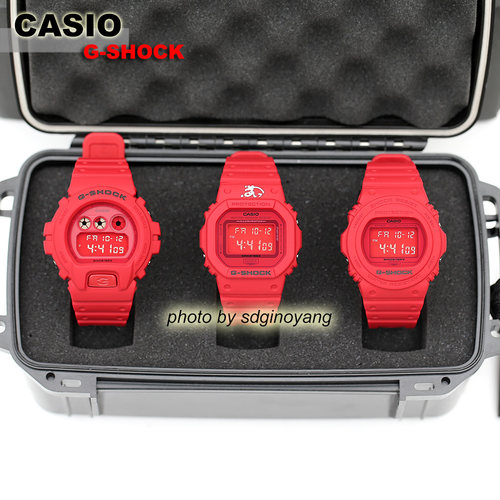 CASIO卡西欧G-SHOCK 35周年Red Out DW-5635伊部菊雄亲笔签名现货
