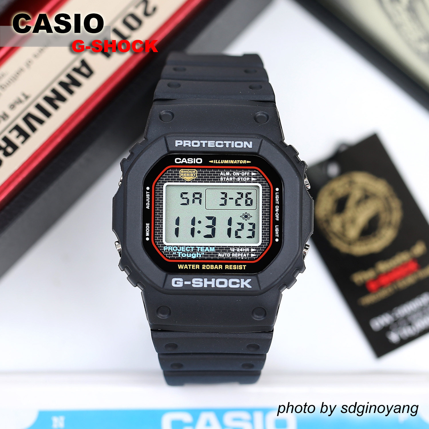 G-SHOCK20周年纪念限定方块手表