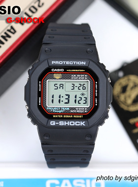 CASIO卡西欧 G-SHOCK DW-5000SP-1JR 20周年纪念限定方块全新结束