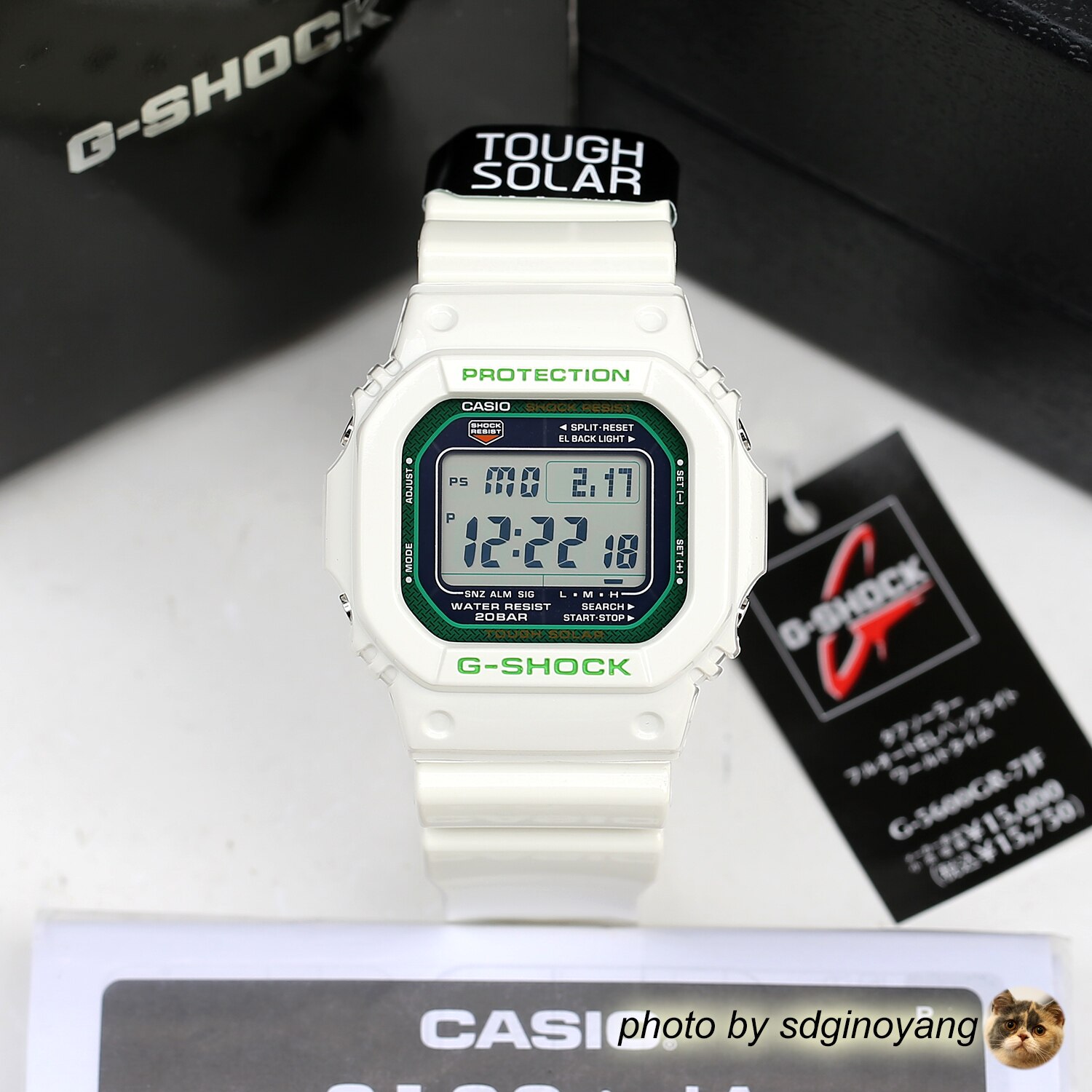 G-SHOCK森林绿圈方块绝版腕表